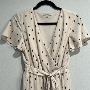 Polagram Light Pink Dot Wrap Dress